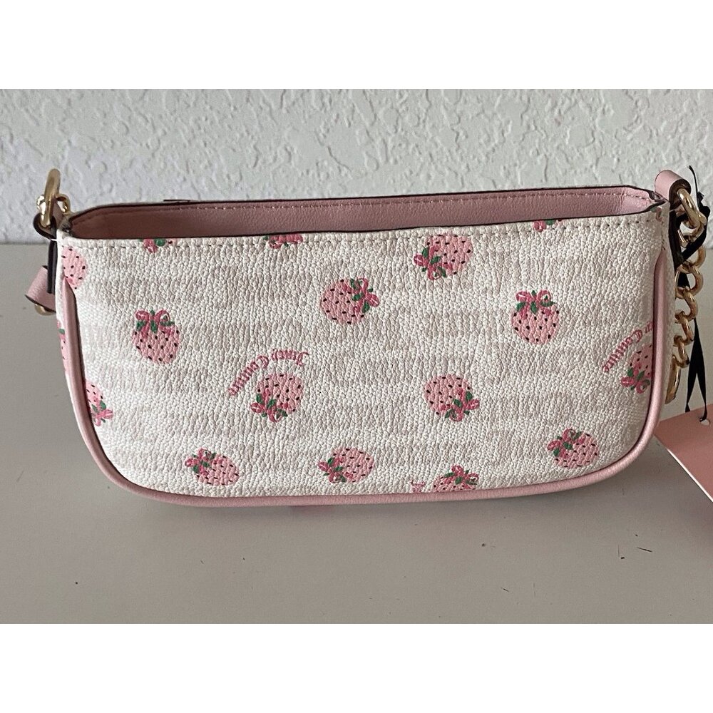 Juicy Couture Berry Sweet Strawberry Shoulder Bag Purse Angel Crystal Pink NEW - Picture 8 of 16